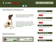 Tablet Screenshot of gundog.co.uk